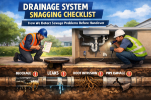 Drainage System Snagging Checklist How Detect Sewage Problem