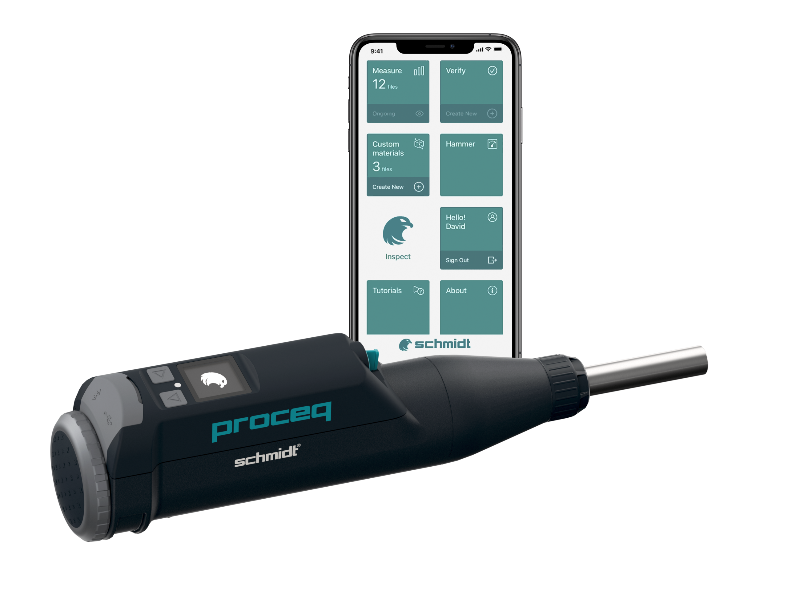 Rebound (Schmidt) Hammer used by Property Inspection Dubai certified engineers