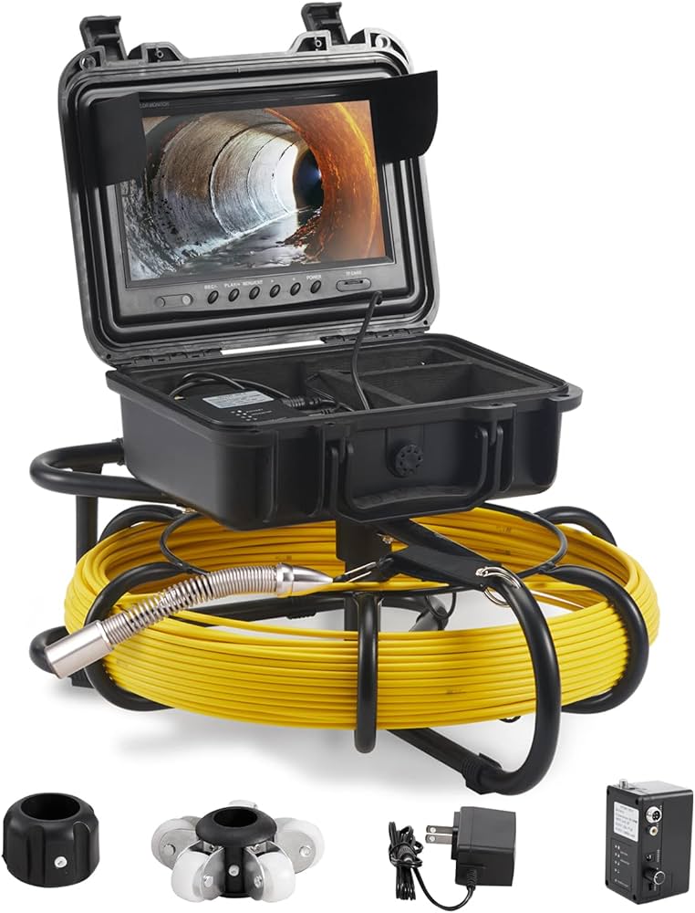 Drain and sewer inspection camera for pipe condition checks