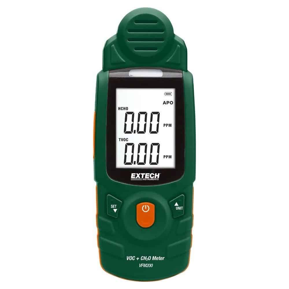 VOC and formaldehyde meter for indoor air safety testing